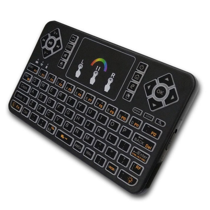 Raspberry Pi 3/2B/Zero Mini Portable 2.4GHz Wireless Touchpad Keyboard with Backlight
