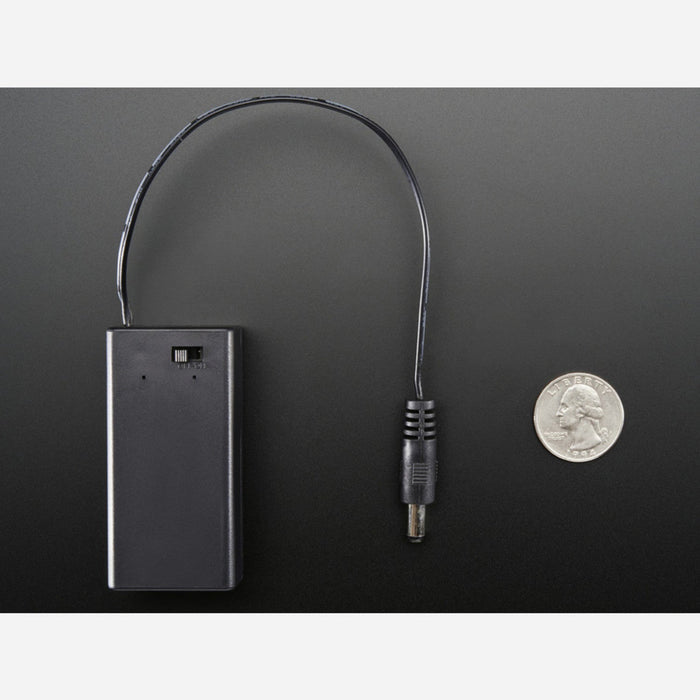 9V battery holder with switch  5.5mm/2.1mm plug