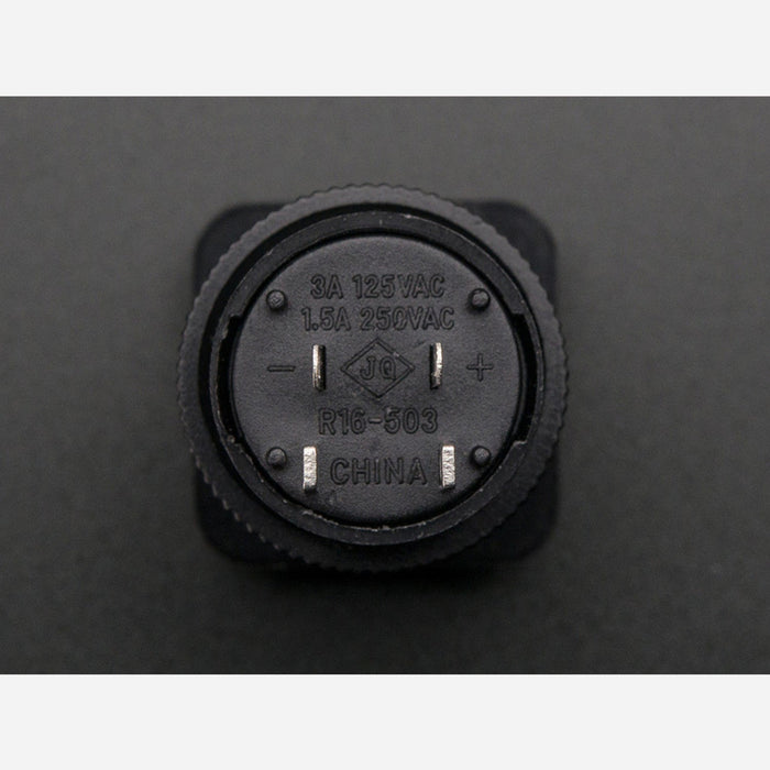 16mm Illuminated Pushbutton - White Latching On/Off Switch