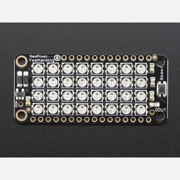 NeoPixel FeatherWing - 4x8 RGB LED Add-on For All Feather Boards