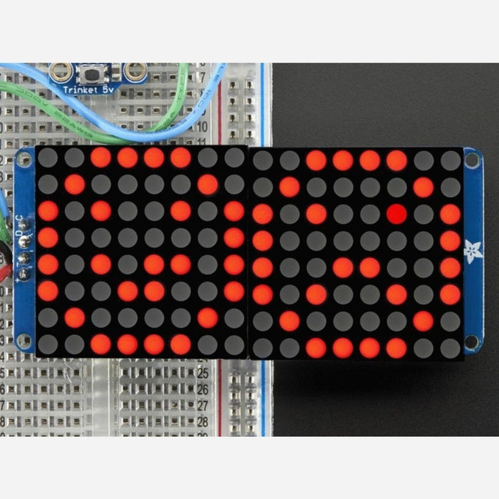 16x8 1.2 LED Matrices+Backpack Round LEDs in Various Colors