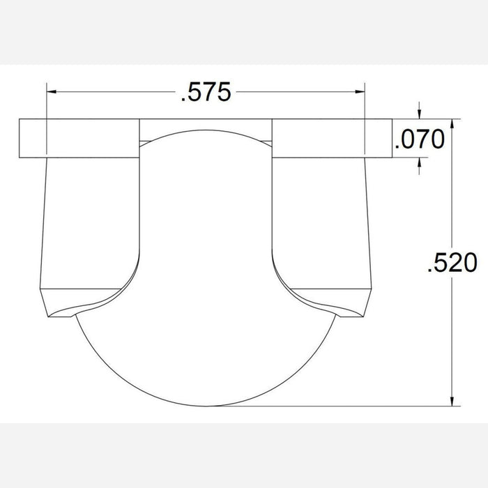 Replacement 3pi Ball Caster with 1/2 Plastic Ball