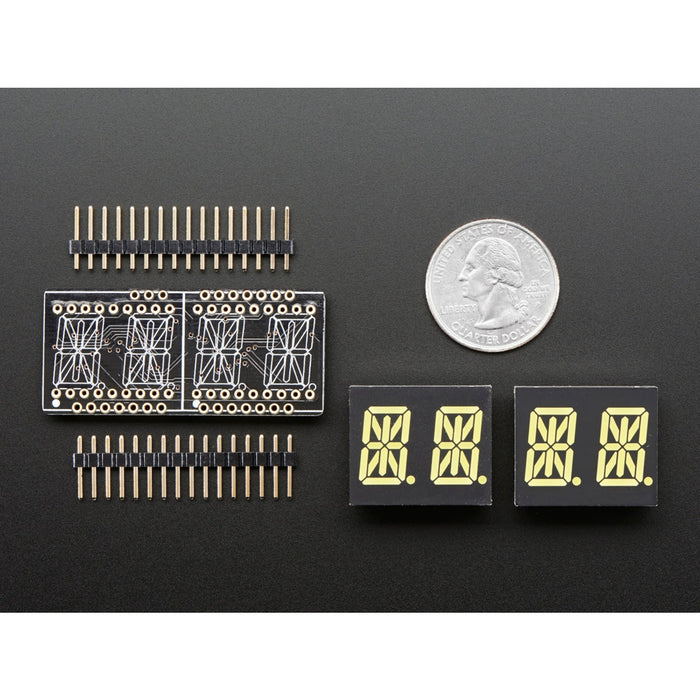 Adafruit 0.54 Quad Alphanumeric FeatherWing Display - White