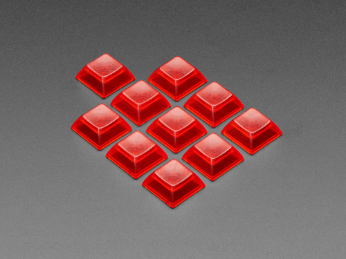 Translucent Red DSA Keycaps for MX Compatible Switches - 10 pack