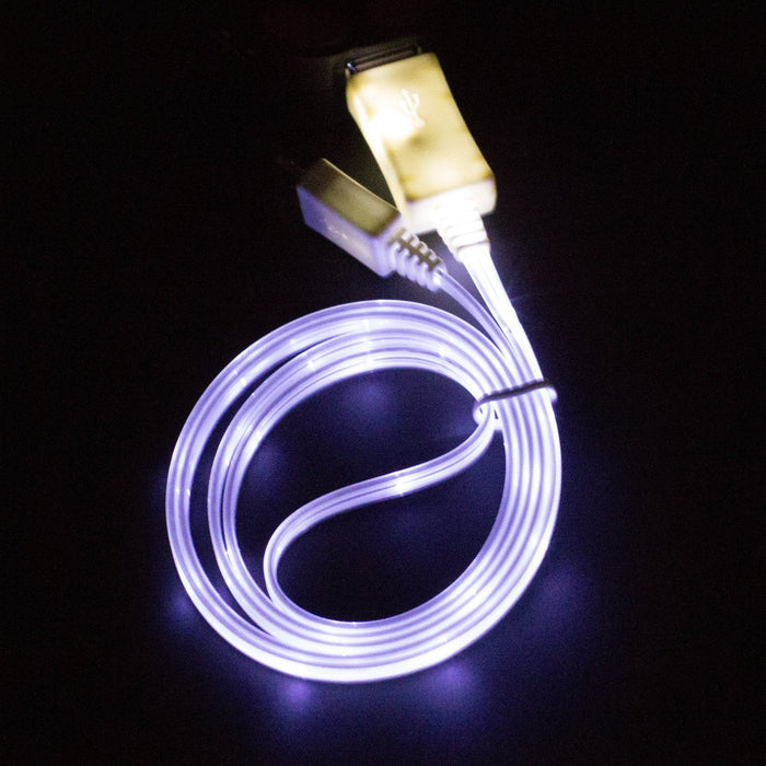 Glowing USB cable - varied colours