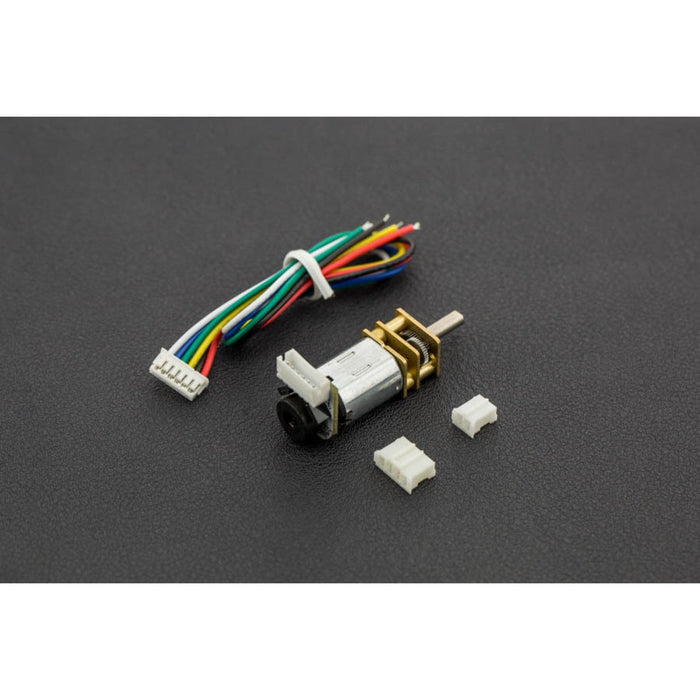 Micro DC Geared motor  w/Encoder- 6V 155RPM 100:1