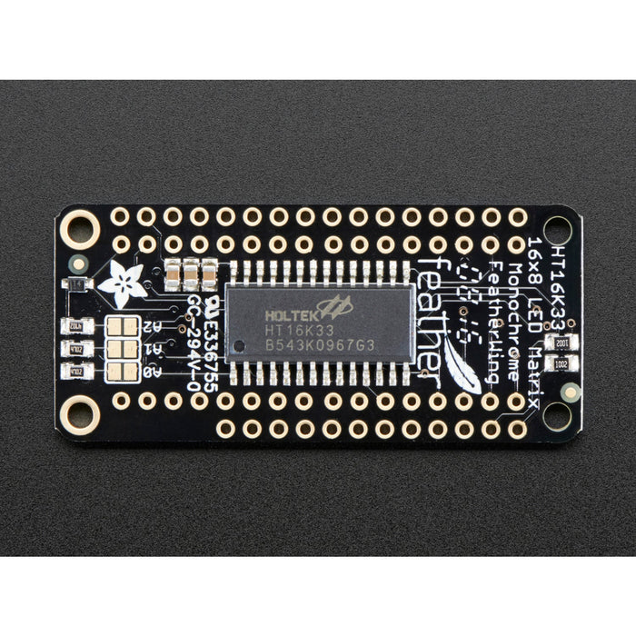 Adafruit 0.8 8x16 LED Matrix FeatherWing Display Kit - Yellow-Green