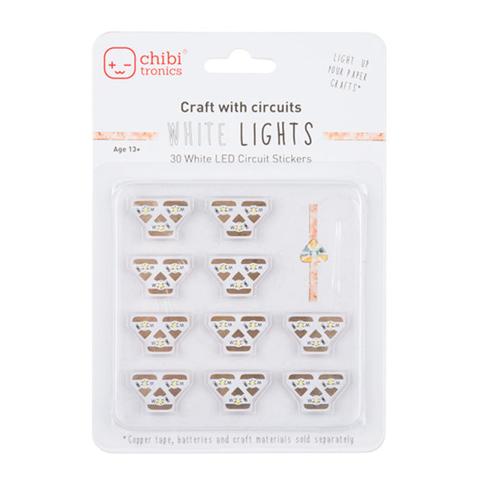 Chibitronics White LED MegaPack (30 Stickers)