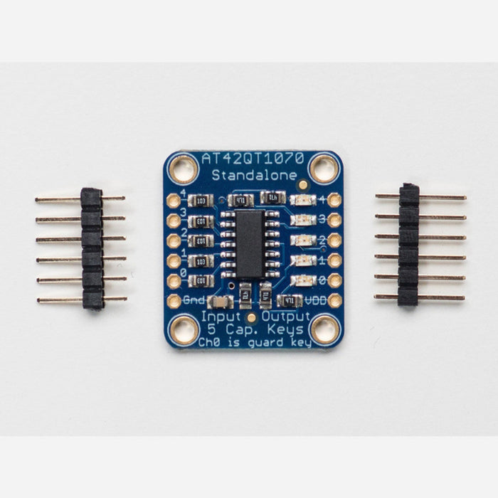 Standalone 5-Pad Capacitive Touch Sensor Breakout - AT42QT1070