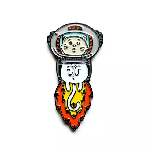 Astronaut Space Cat Enamel Pin