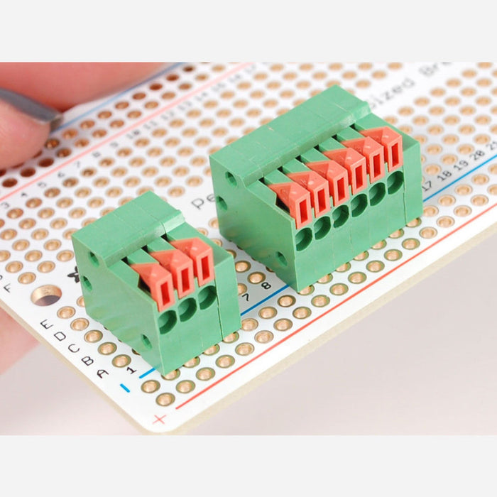 Configurable Spring Terminal Blocks - 3 Pin 0.1 Pitch R/A - x 5