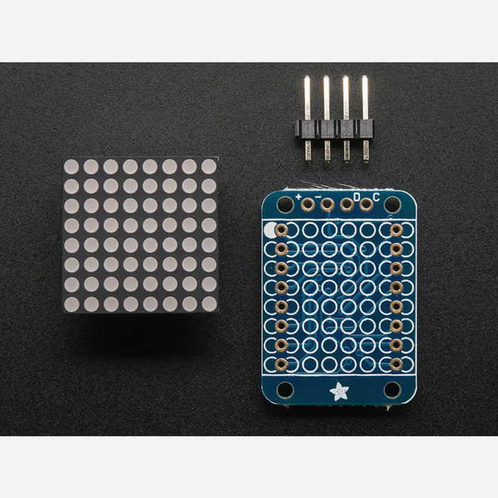 Adafruit Mini 0.7 8x8 LED Matrix w/I2C Backpack - Yellow
