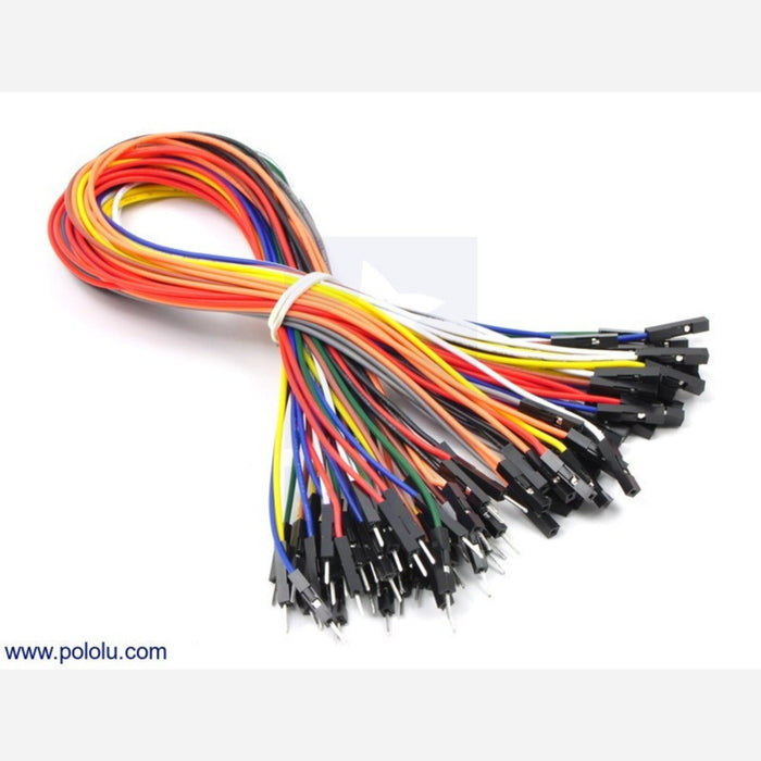 Premium Jumper Wire 50-Piece Rainbow Assortment M-F 12