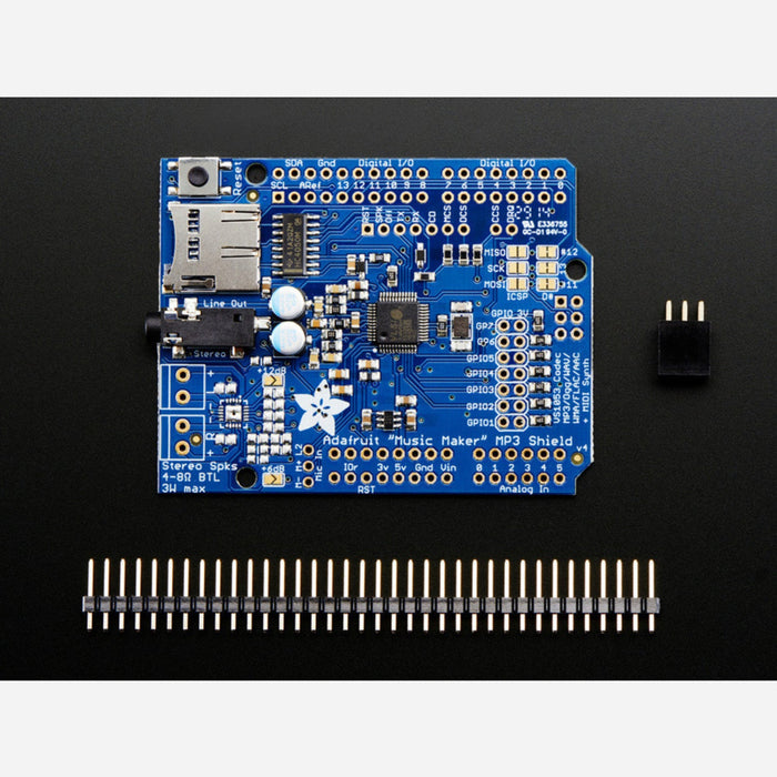 Adafruit Music Maker MP3 Shield for Arduino (MP3/Ogg/WAV...)