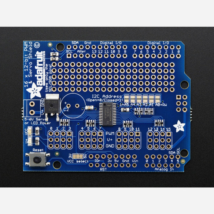 Adafruit 16-Channel 12-bit PWM/Servo Shield - I2C interface