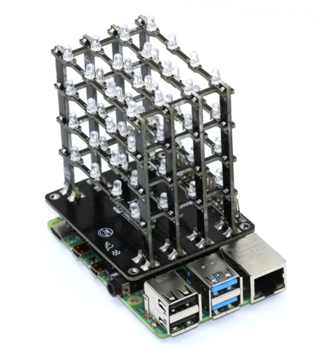 PiCube: 4x4x4 LED Cube Unassembled Red