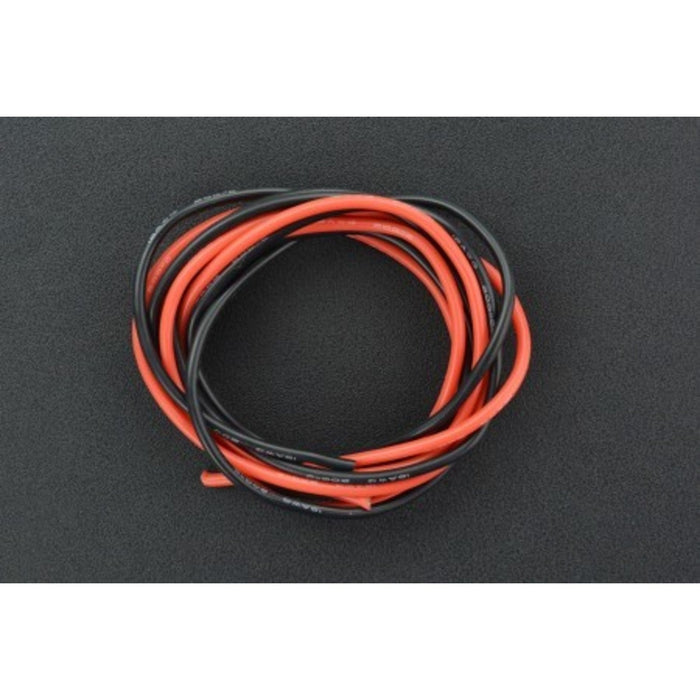 High Temperature Resistant Silicone Wire (18AWG 0.75mm2 1m Red  Black)