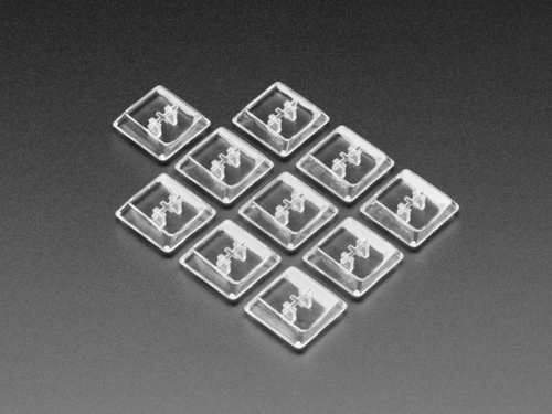 Clear Kailh CHOC Slim Key Caps x 10 pack
