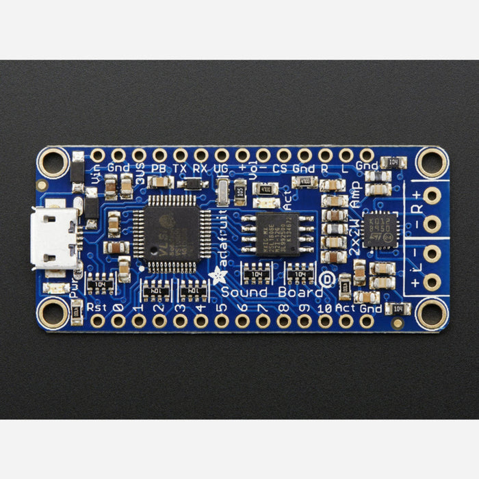 Adafruit Audio FX Sound Board - WAV/OGG Trigger - 2MB storage with 2.2W Stereo Amp