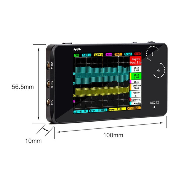 DS212- Portable 2-CH Open Source Oscilloscope