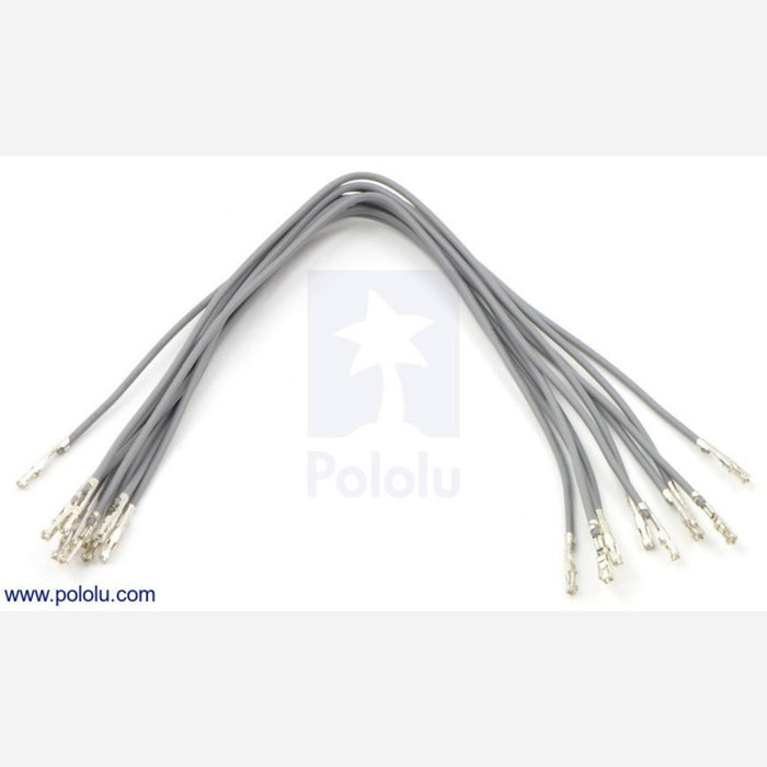 Wires with Pre-crimped Terminals 10-Pack F-F 6 Gray