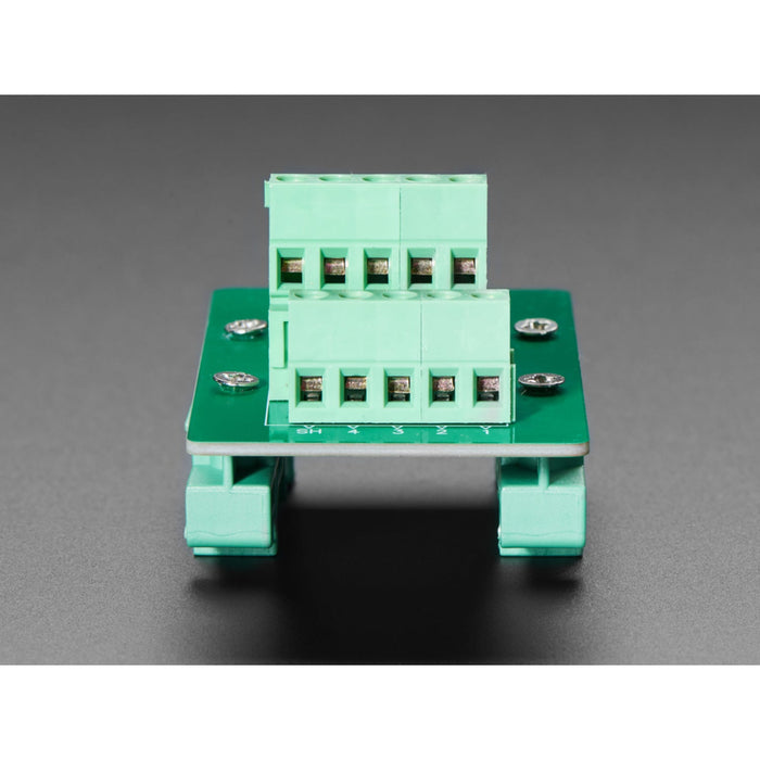 DIN Rail RJ-45 To Terminal Block Adapter - Right Angle Jack