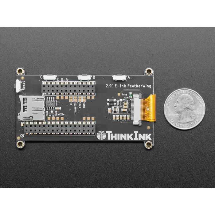 Adafruit 2.9 Tri-Color eInk / ePaper Display FeatherWing - Red Black White