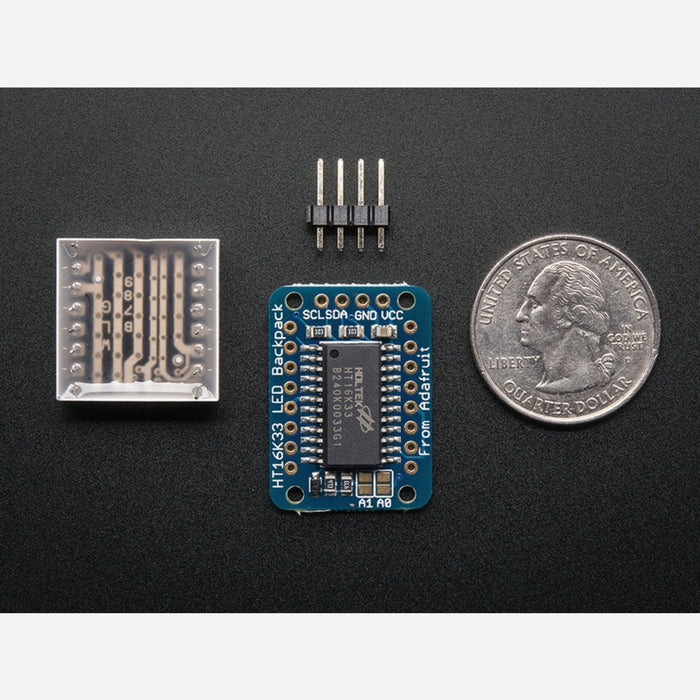 Adafruit Mini 0.7 8x8 LED Matrix w/I2C Backpack - Blue