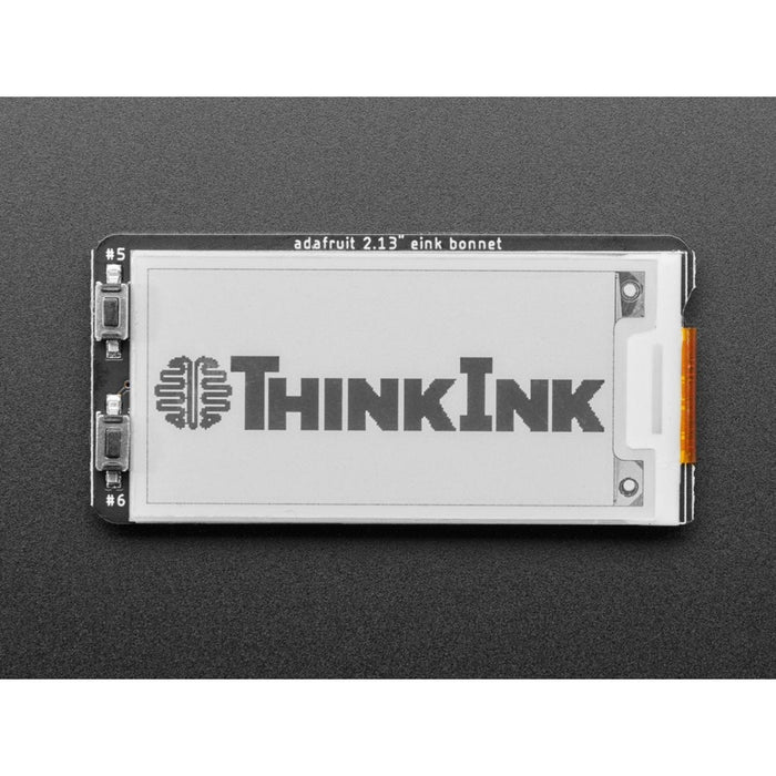 Adafruit 2.13 Monochrome E-Ink Bonnet for Raspberry Pi - THINK INK