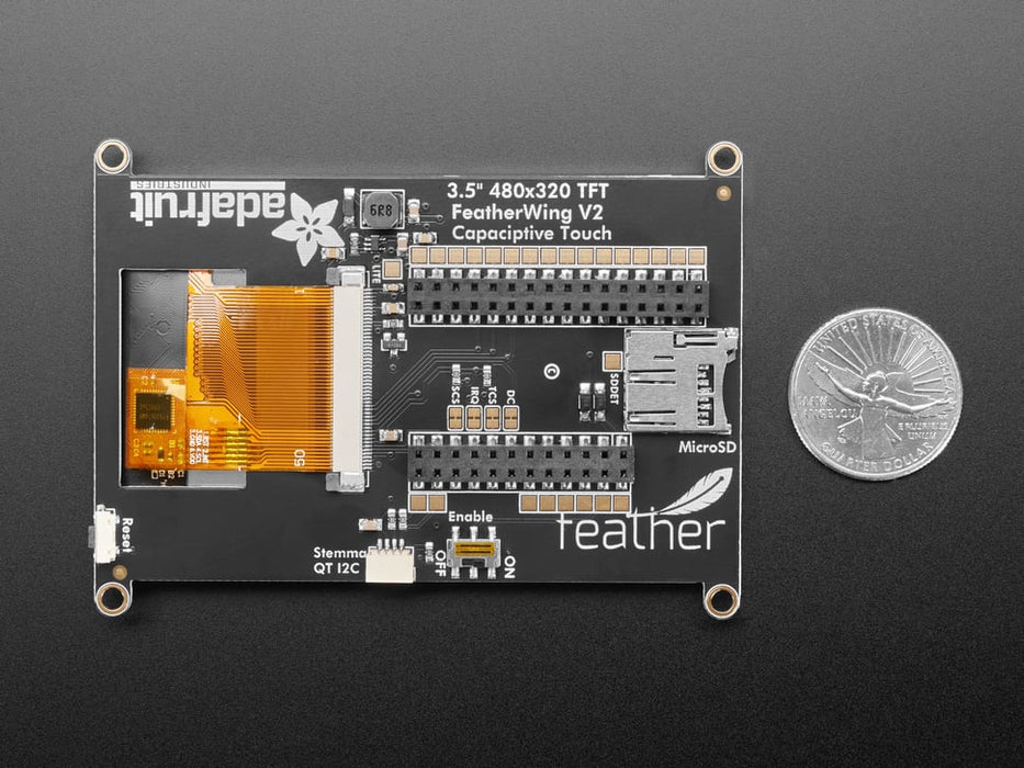 Adafruit TFT FeatherWing - 3.5" 480x320 Capacitive Touchscreen