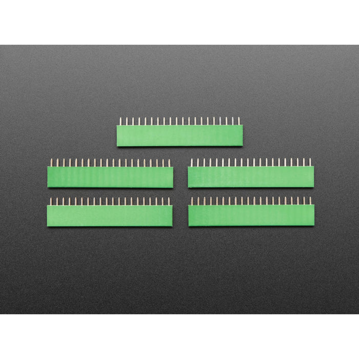 20-pin 0.1 Female Header - Green - 5 pack