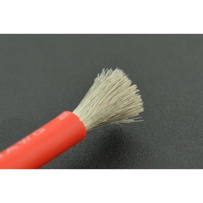 High Temperature Resistant Silica Gel Silicone Wire (8AWG 10mm2 1m Red  Black)