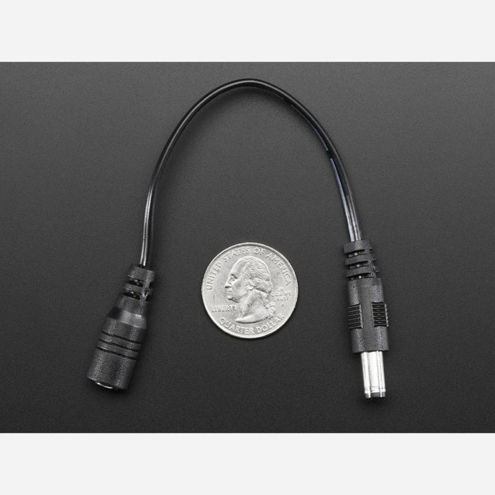 3.5 / 1.3mm or 3.8 / 1.1mm to 5.5 / 2.1mm DC Jack Adapter Cable