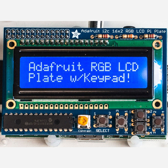 Adafruit RGB Negative 16x2 LCD+Keypad Kit for Raspberry Pi