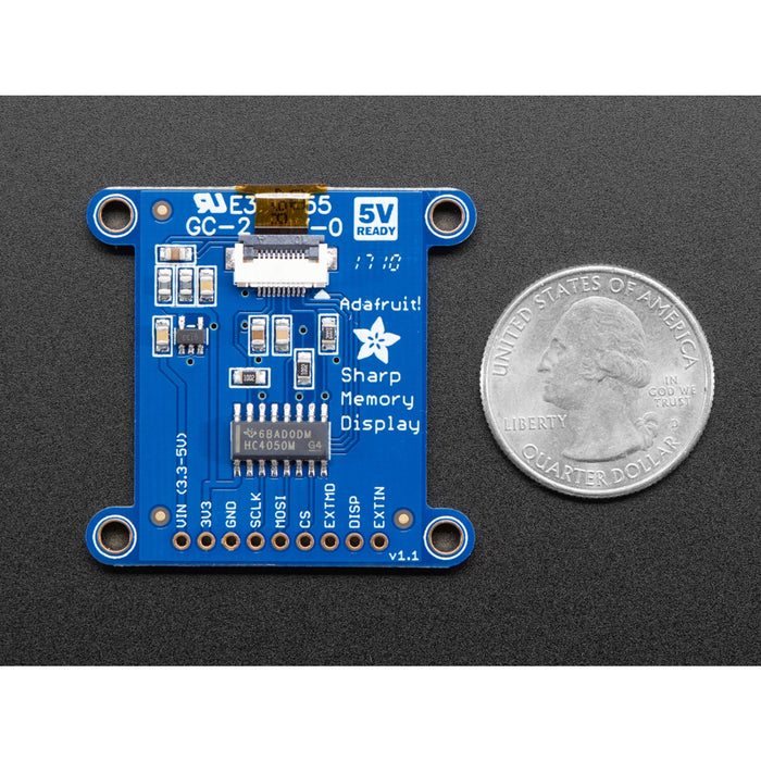 Adafruit SHARP Memory Display Breakout - 1.3 168x144 Monochrome