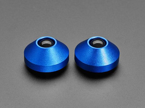 Blue Anodized Aluminum Bumper Feet - Pack of 2