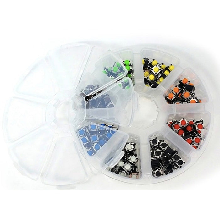 160 pcs 5mm 8 Colours Tactile Push Button