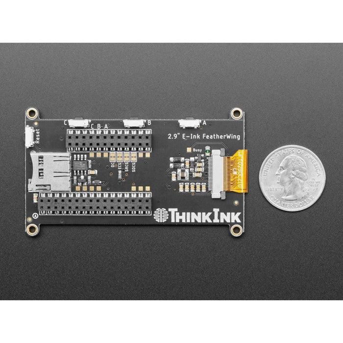 Adafruit 2.9 Grayscale eInk / ePaper Display FeatherWing - 4 Level Grayscale