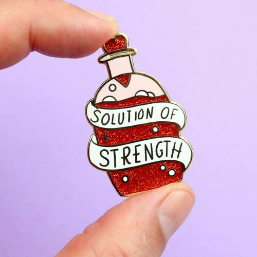 Solution Of Strength Lapel Pin