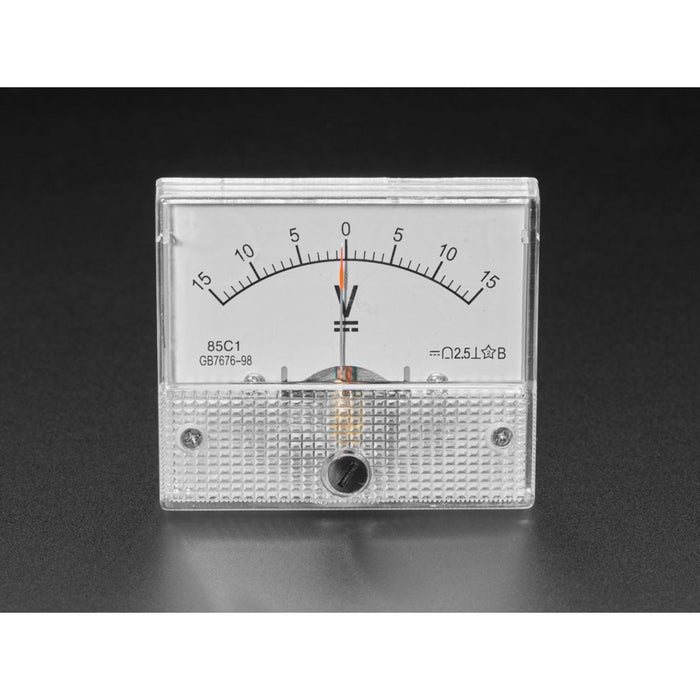 Small -15 to +15V DC Analog Panel Meter