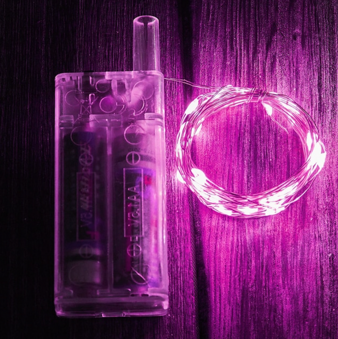 Led Fairy Lights Copper Wire String 3M 30LEDs Pink