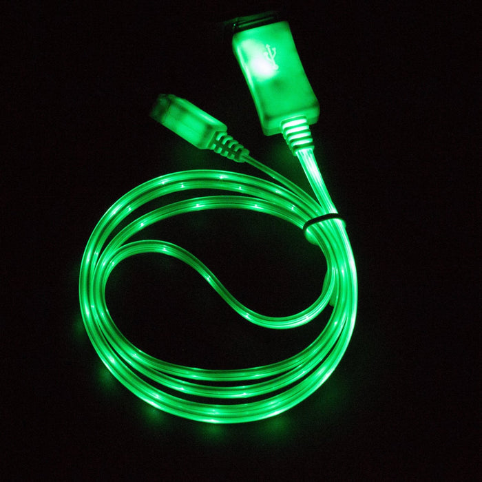 Glowing USB cable - varied colours