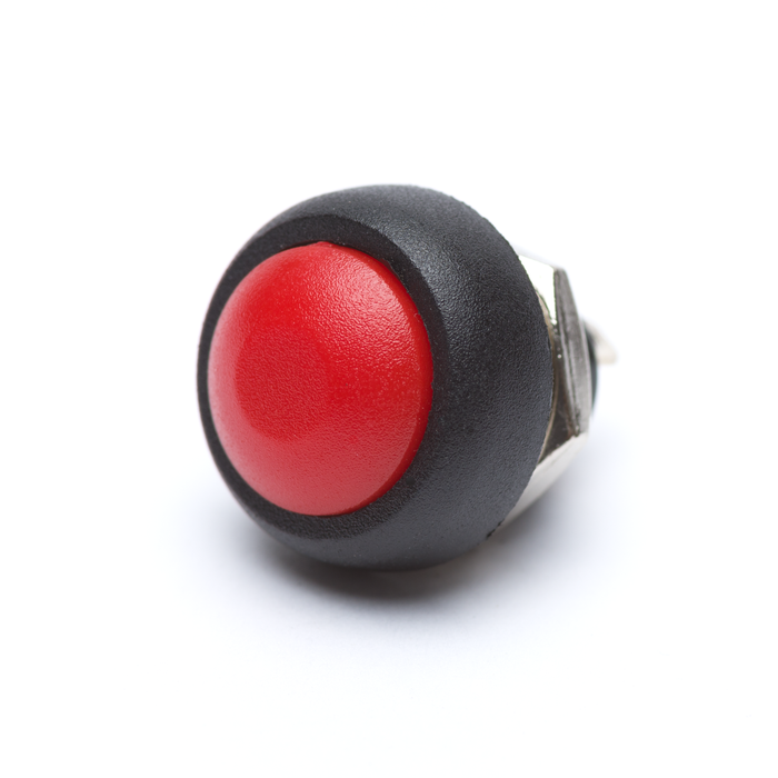 12mm Momentary Push Button Dome - Red