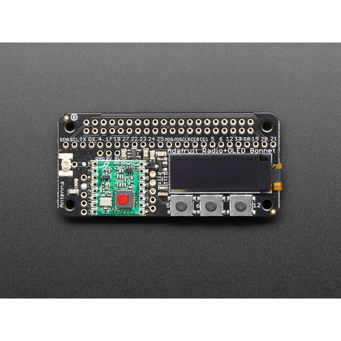 Adafruit RFM69HCW Transceiver Radio Bonnet - 433 MHz - RadioFruit