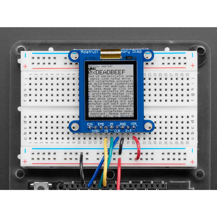 Adafruit SHARP Memory Display Breakout - 1.3 168x144 Monochrome