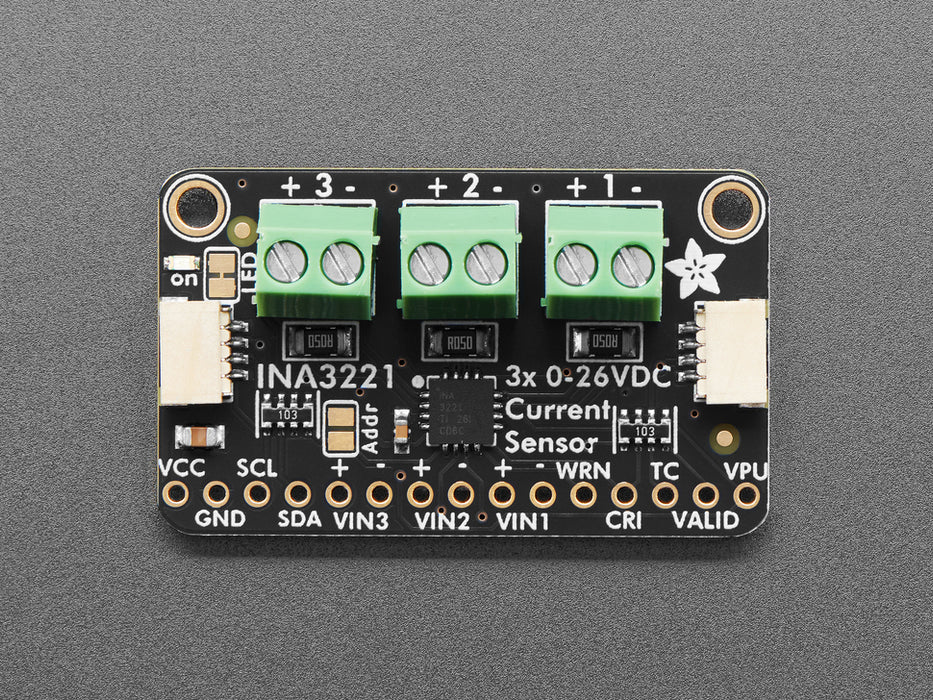 Adafruit INA3221 - Triple 0-26 VDC, ±3.2 Amp Power Monitor