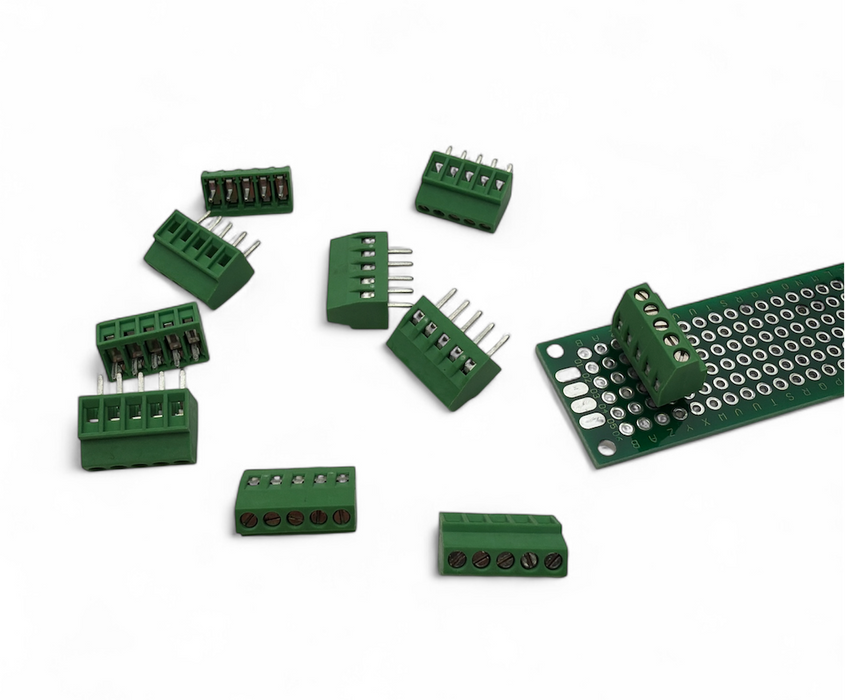 10pcs 2.54mm PCB Screw Terminal Blocks 5-Pin