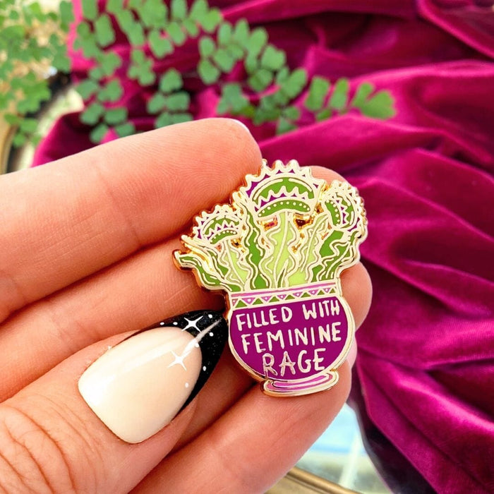 Filled With Feminine Rage Lapel Pin