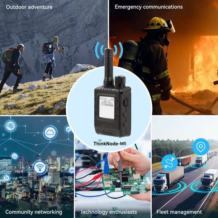ThinkNode M5 Walkie-Talkie Pro- Meshtastic (LoRa) Signal Transceiver |ESP32-S3 | 1.54” Screen | GPS Function-915 MHz