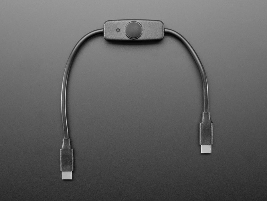 USB Type C Sync Data Cable with On-Off Switch - 28cm long